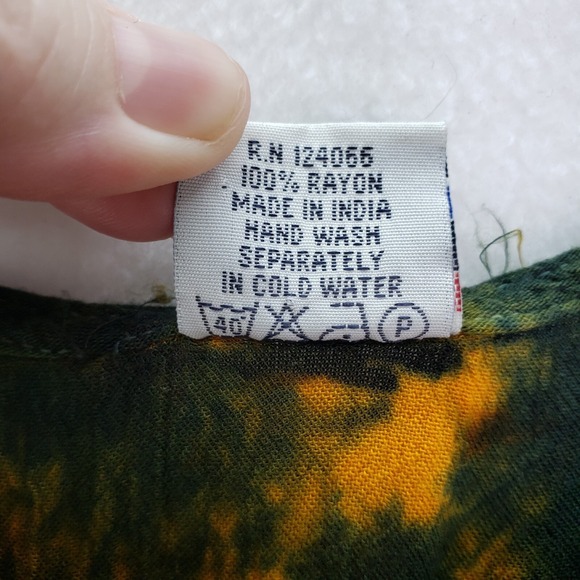 Shoreline Tie Dye Dress Embroidered Sun Ray Rayon One Size Fits Most Vintage - Picture 7 of 8